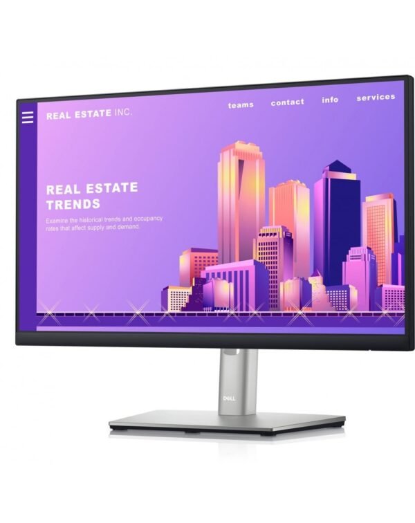 Écran 23,8" Full HD Dell P2422H-3Y - Fonctions de réglage de position complètes et bordures ultra-fines