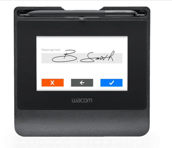 Tablette de signature Wacom STU540 & sign pro PDF (STU-540-CH2)